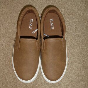 The Children's Place Youth Brown Slip on Sneakers Kids Size 2